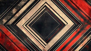 几何线条构成的复古风图案