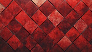 红色菱形瓷砖墙面纹理