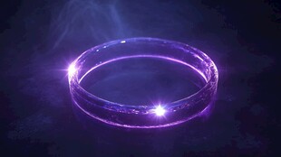 梦幻紫色发光神秘能量环