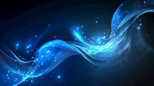 梦幻蓝色光效动感波浪背景