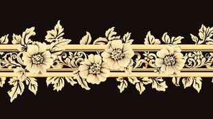 古典花卉木雕装饰条