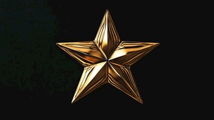 金色立体五角星