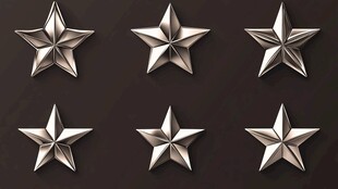 金属五角星装饰图案展示