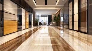 现代大气的办公大厅空间