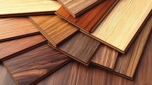 多样木地板板材展示