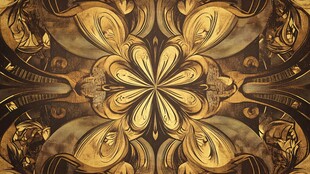 金色华丽对称花纹图案