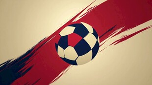 动感足球 红黑笔触背景