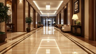 豪华酒店优雅长廊空间