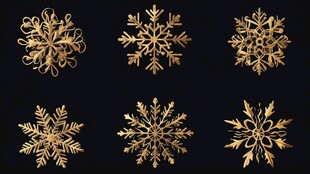 金色雪花图案设计集合
