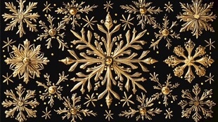 金色雪花图案 璀璨夺目