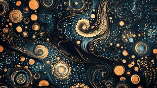 梦幻海洋风抽象艺术图案