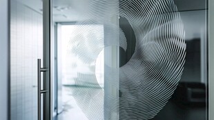 现代办公室磨砂玻璃门设计