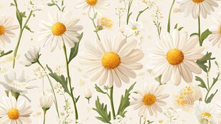 清新雏菊花卉背景图