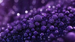 梦幻紫色泡泡微观世界