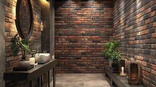 复古砖墙打造的温馨室内空间