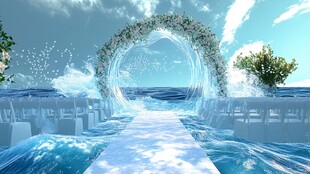 梦幻海洋主题婚礼场景