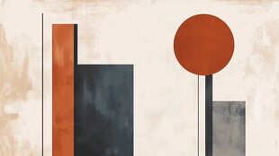 抽象几何图形艺术画作