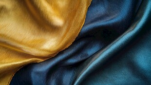 金银双色丝绸质感特写