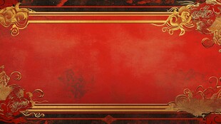 中式红金奢华背景模板