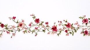 精致花卉刺绣图案装饰