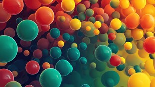 缤纷多彩的立体圆球世界