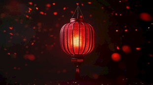 红灯笼点亮夜的浪漫