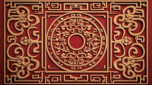 中式传统雕花图案装饰