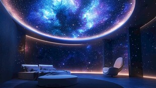 梦幻星空卧室营造浪漫氛围