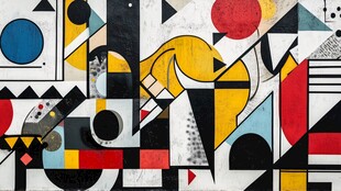 几何抽象艺术图案作品