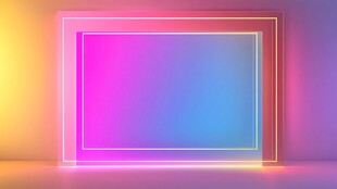 霓虹炫彩框架背景图