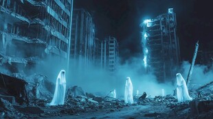 废墟中的幽灵奇幻景象