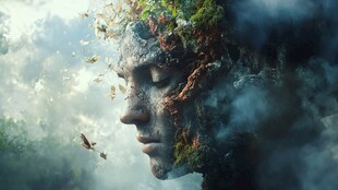 自然与人相融的梦幻景象