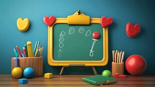 儿童画板与多彩文具玩具