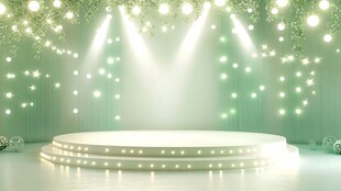 梦幻绿光舞台场景展示