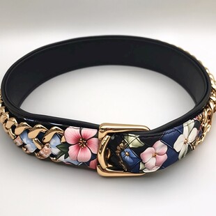 印花装饰时尚女士皮带