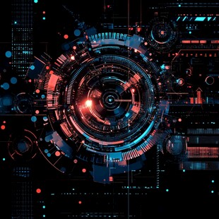 未来科技感炫酷圆形界面元素