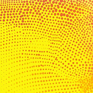 渐变黄橙半色调点状背景