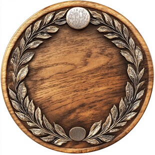 木质月桂环装饰圆盘