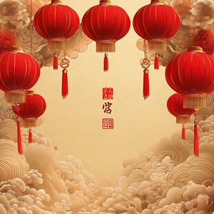 灯笼高挂 尽显中式喜庆氛围