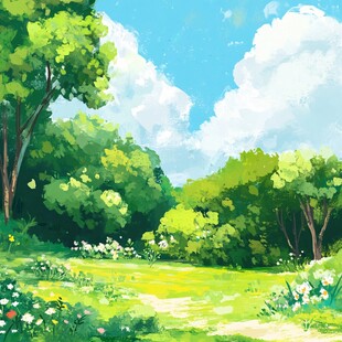 夏日绿野风光