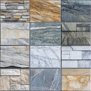 多样石材纹理展示图