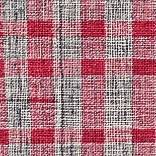 红灰格子织物纹理特写