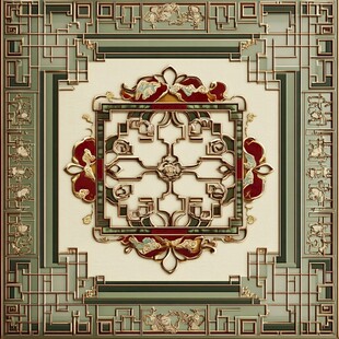 中式古典几何花纹装饰图案