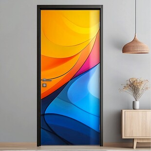 多彩抽象图案室内房门