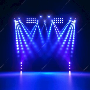 舞台蓝色炫酷灯光效果