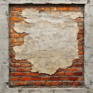 斑驳砖墙 岁月留下的痕迹