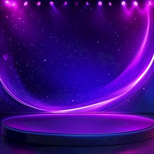 梦幻紫色舞台灯光背景