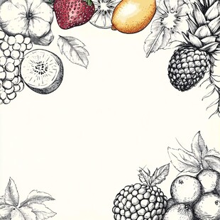 手绘水果边框装饰图案