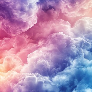 梦幻多彩云朵天空美景