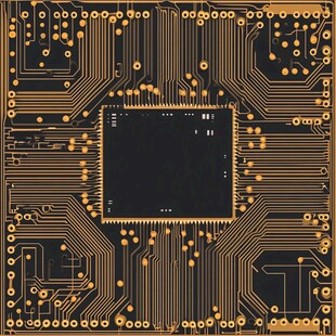 电路板芯片特写画面
